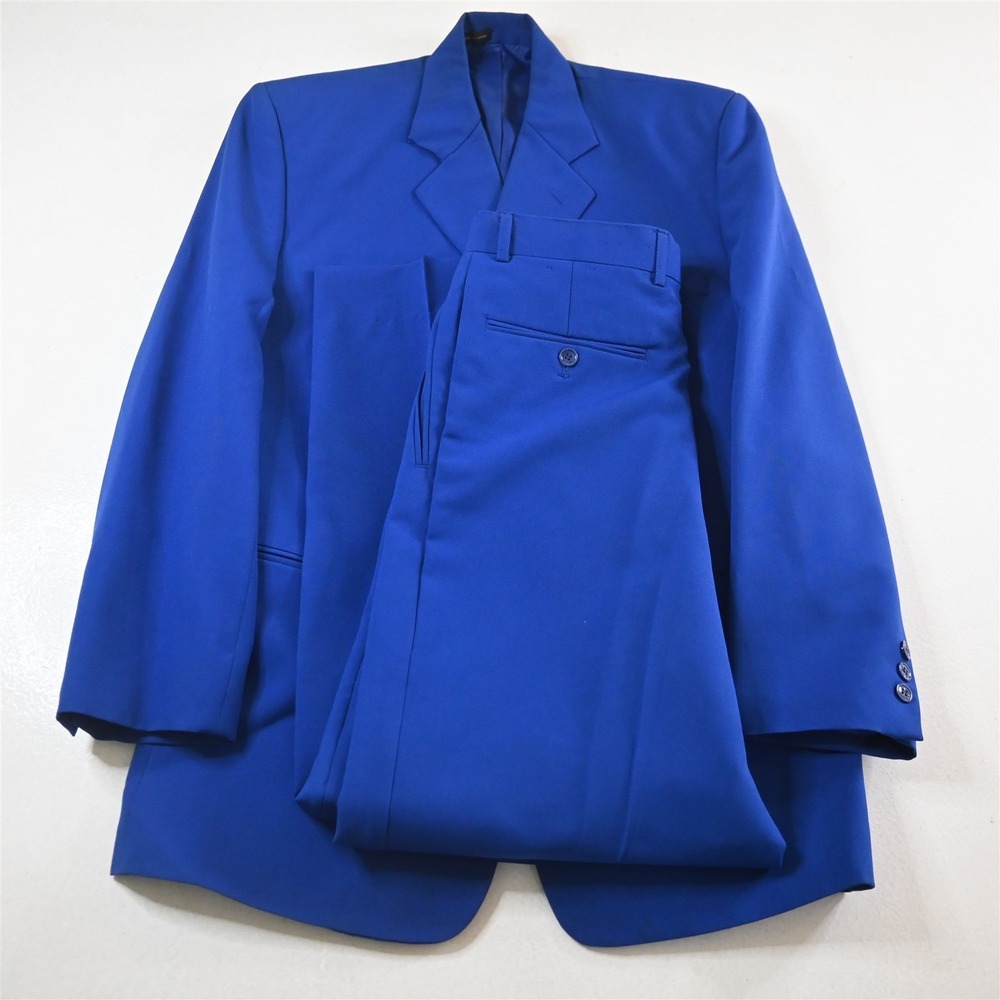 Pacelli 40R 30x32 Royal Blue Mens Jacket Pants Suit